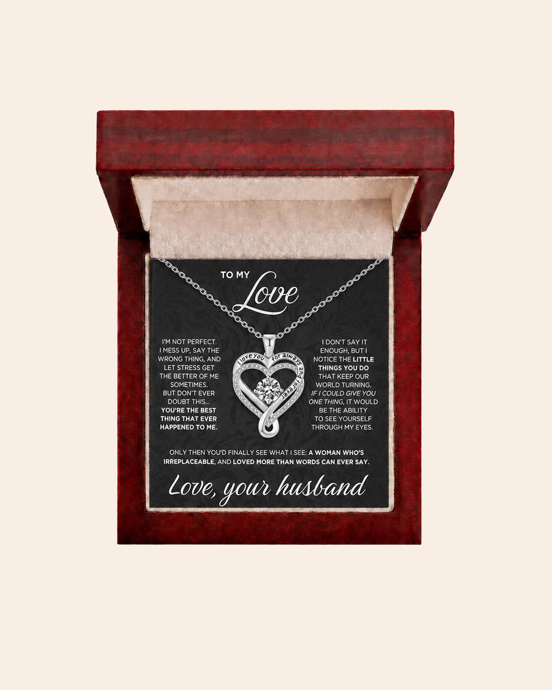 To My Love — Eternal Heart Necklace