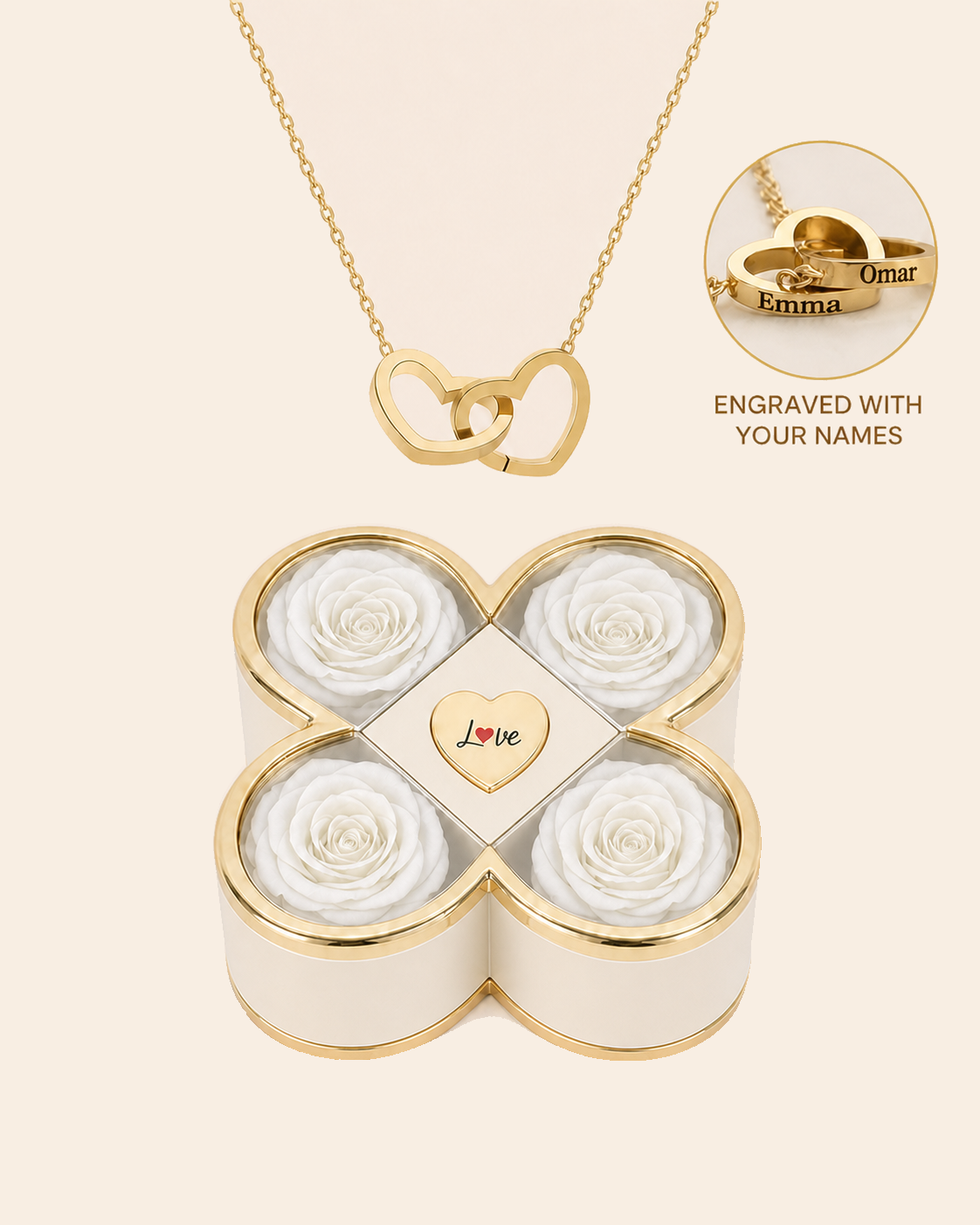 Hearts Entwined — Clover Rose Keepsake Box