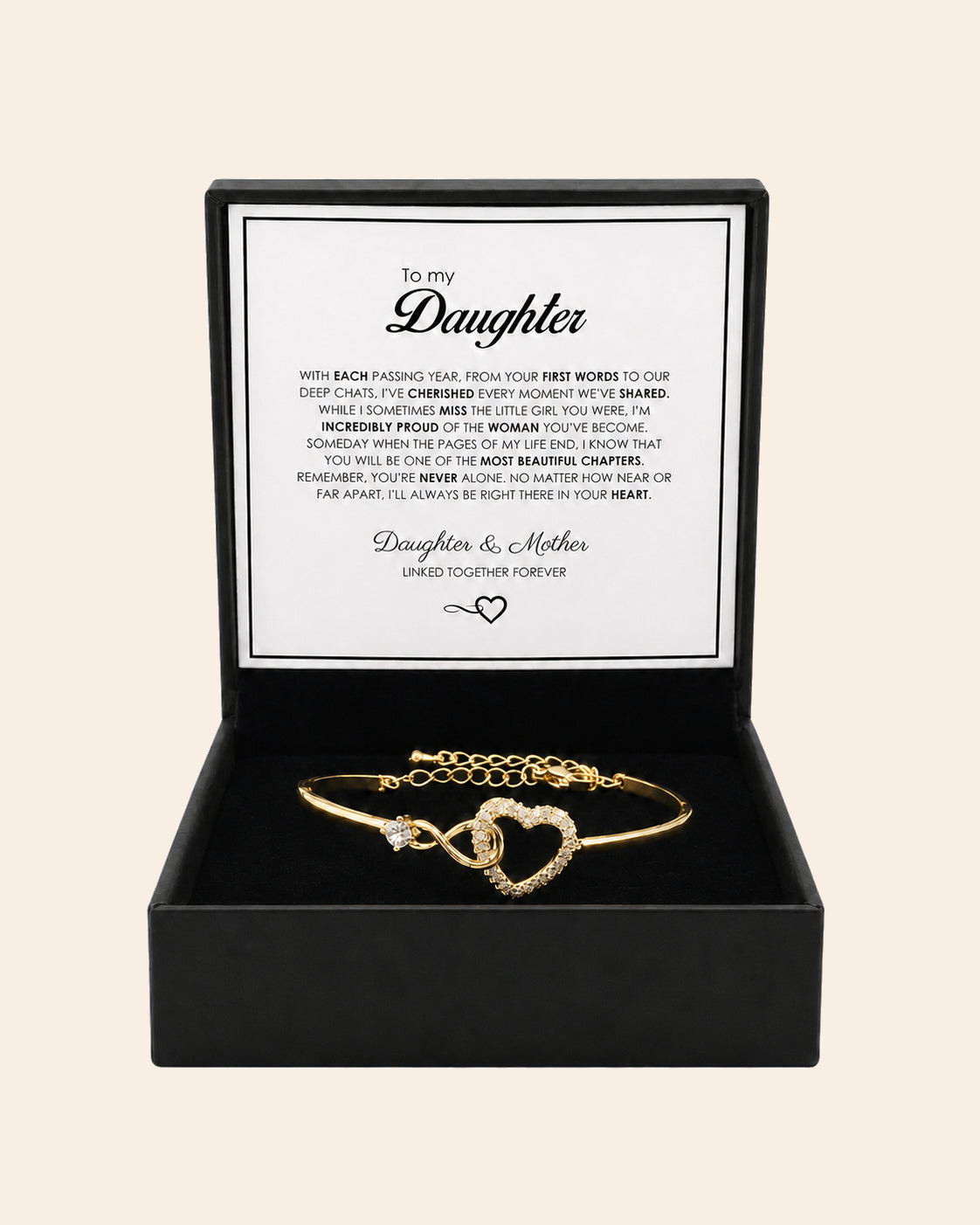 To My Daughter — Infinite Love Bracelet