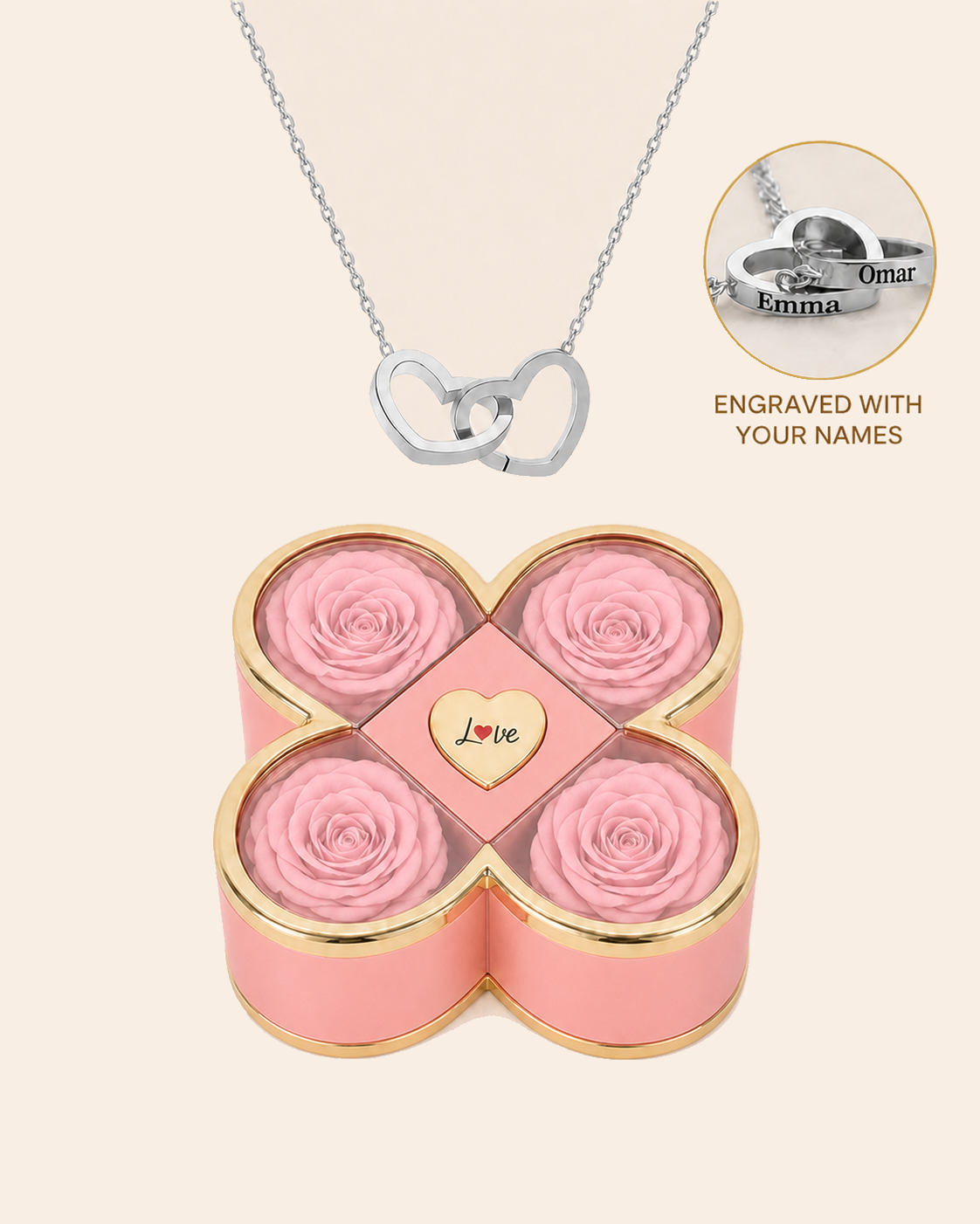Hearts Entwined — Clover Rose Keepsake Box